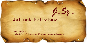 Jelinek Szilviusz névjegykártya